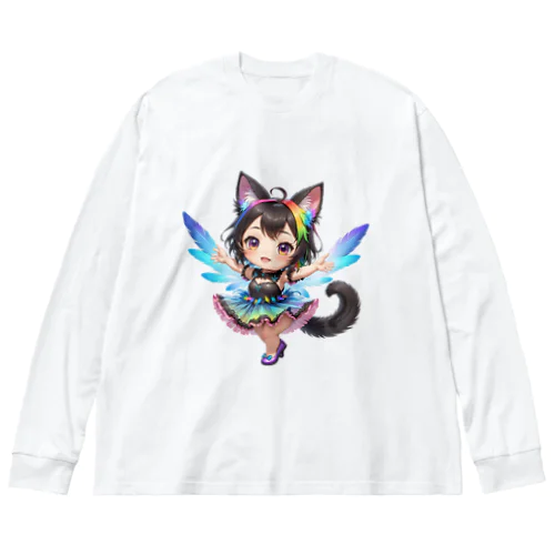 妖精のハロウィンフェス（黒猫2） Big Long Sleeve T-Shirt