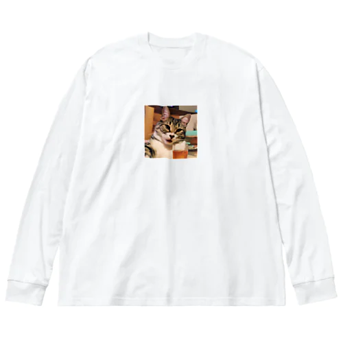 猫猫　泥酔 Big Long Sleeve T-Shirt