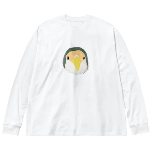 コザクラインコ（シーグリーン） ビッグシルエットロングスリーブTシャツ