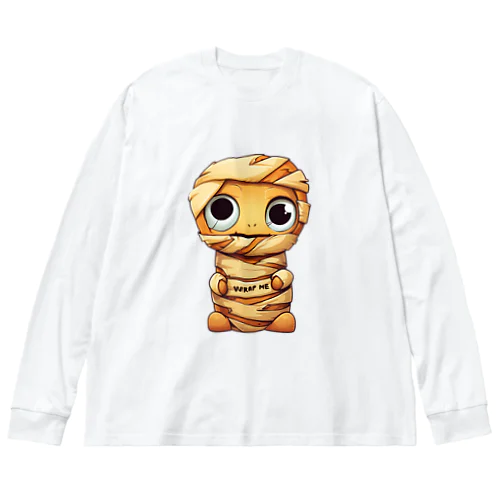 Wrapped Wonders Halloween Collection: Mummy #05 ビッグシルエットロングスリーブTシャツ