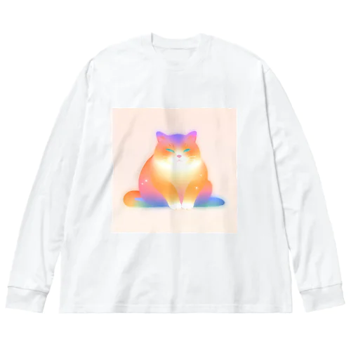 グラデーション猫 Big Long Sleeve T-Shirt