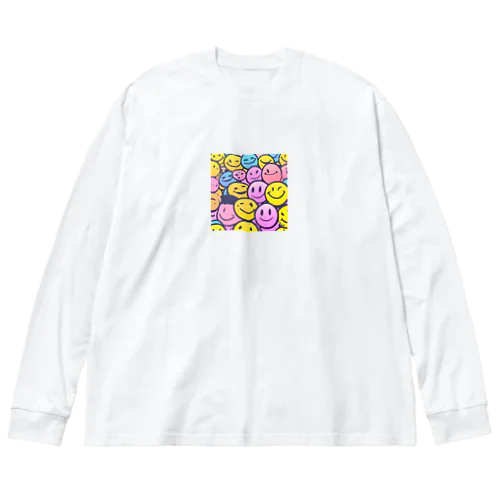 スマイルマークがいっぱい⑦ Big Long Sleeve T-Shirt