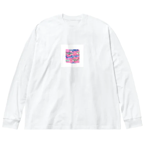 サメだシャーク ビッグシルエットロングスリーブTシャツ