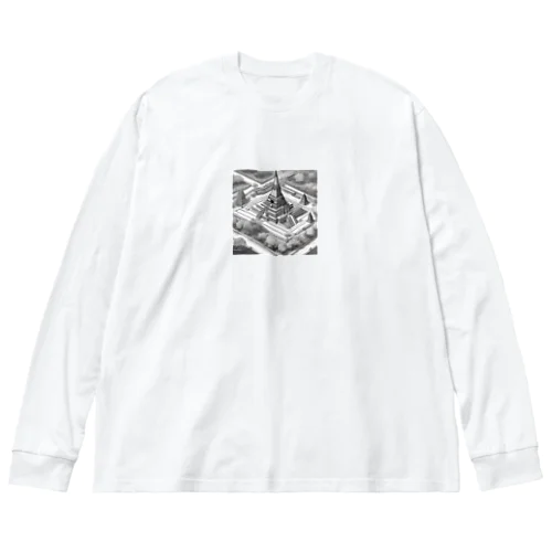 有名な観光スポットイメージ画像：アユタヤ遺跡（タイ） Big Long Sleeve T-Shirt