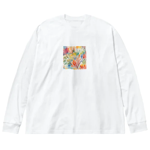 フラワー ビッグシルエットロングスリーブTシャツ