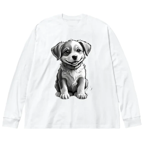 オリジナル犬 ビッグシルエットロングスリーブTシャツ