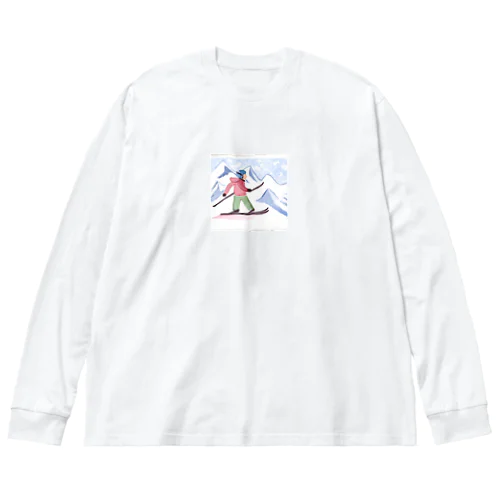 スキーがすき ビッグシルエットロングスリーブTシャツ