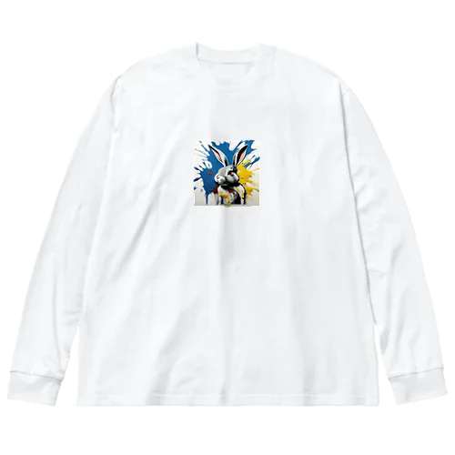 アートうさぎ🐰 ビッグシルエットロングスリーブTシャツ