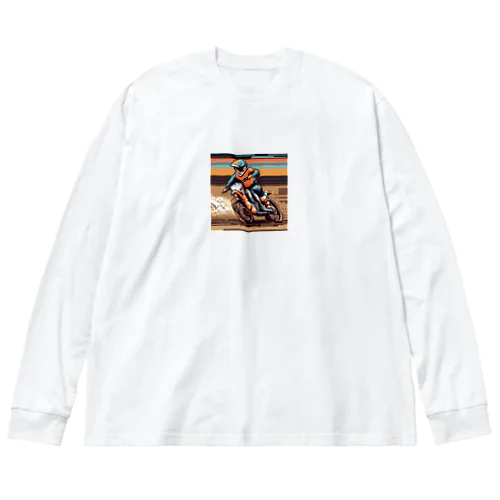 ドット絵モトクロスバイク Big Long Sleeve T-Shirt