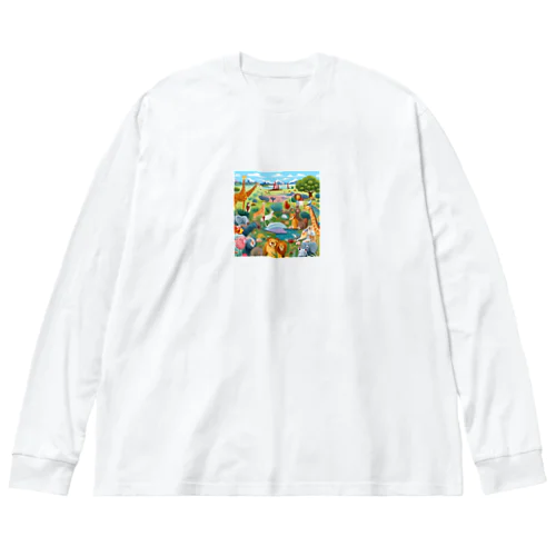 自然の動物園 Big Long Sleeve T-Shirt