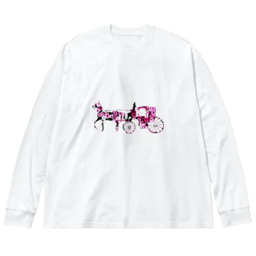 馬車　rose ビッグシルエットロングスリーブTシャツ