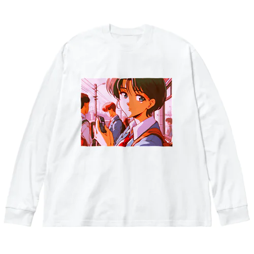 「湘南妄想族R」| 90s J-Anime "Shonan Delusion Tribe R" ビッグシルエットロングスリーブTシャツ