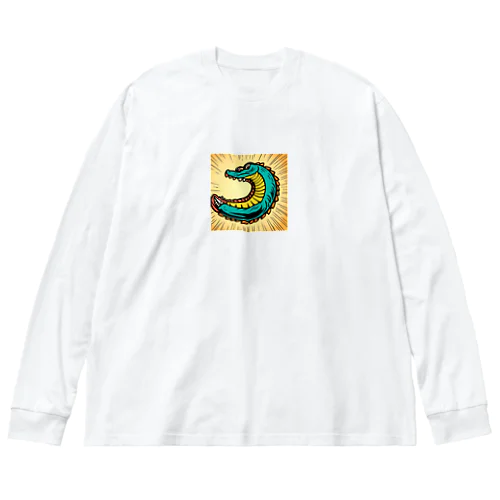 可愛いワニ Big Long Sleeve T-Shirt