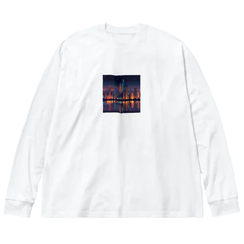 夜景 Big Long Sleeve T-Shirt