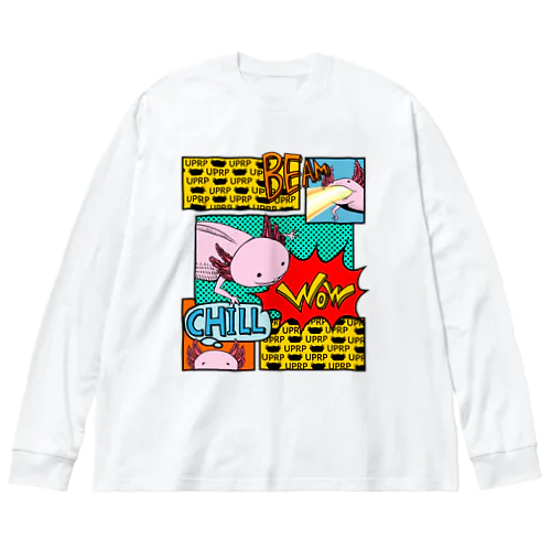 アメコミ風サラマンダー ビッグシルエットロングスリーブTシャツ