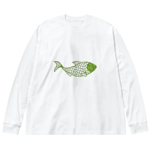 魚　green Big Long Sleeve T-Shirt