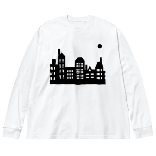 街並み 루즈핏 롱 슬리브 티셔츠