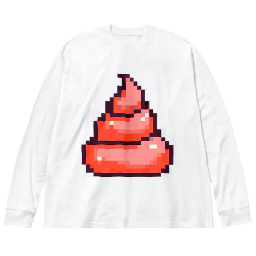 うんち（レッド）| Poop (Red) Big Long Sleeve T-Shirt