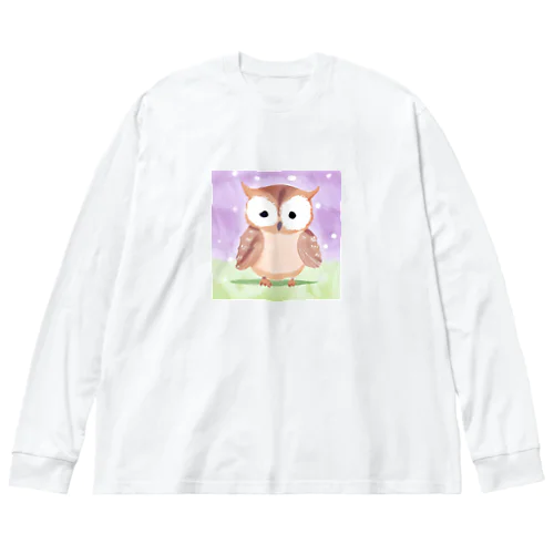 可愛いフクロウ Big Long Sleeve T-Shirt