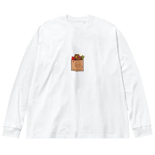 クマードショップ🐻×🍔 ビッグシルエットロングスリーブTシャツ