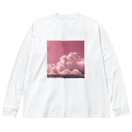 ピンク空☁️ ビッグシルエットロングスリーブTシャツ