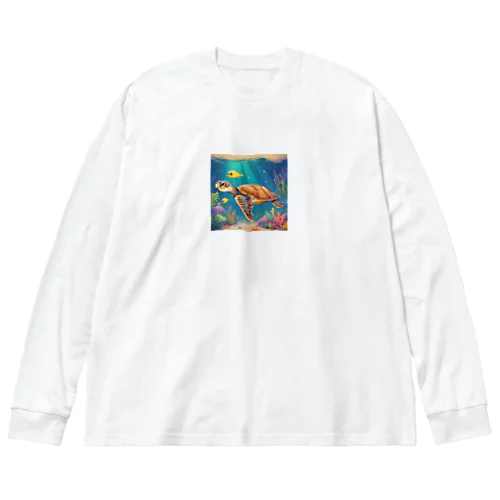 ウミガメ Big Long Sleeve T-Shirt