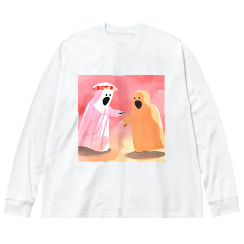 苺オバケと蜜柑オバケ Big Long Sleeve T-Shirt