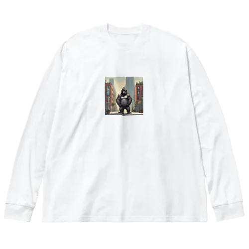 都会で暮らすゴリラ Big Long Sleeve T-Shirt