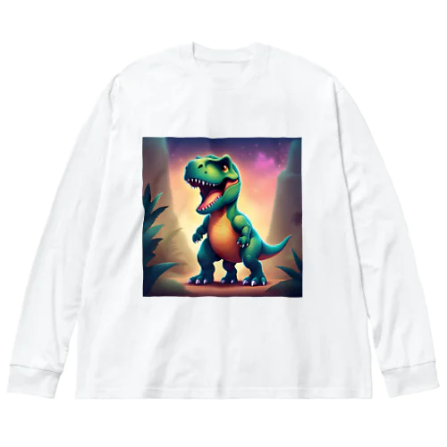 可愛いティラノサウルス Big Long Sleeve T-Shirt