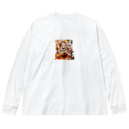 魔法のハロウィン・チワワと魔女の魔術 Big Long Sleeve T-Shirt