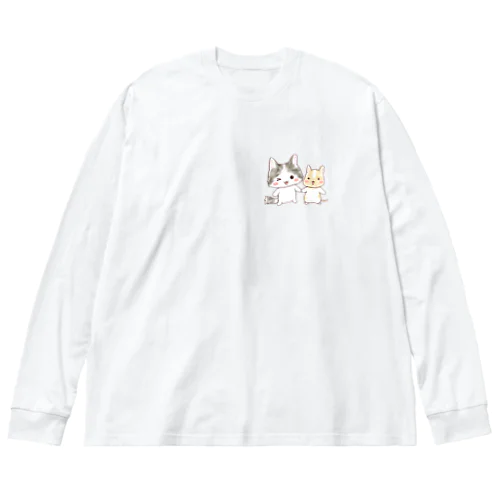 ノルウェー猫とデグー ビッグシルエットロングスリーブTシャツ