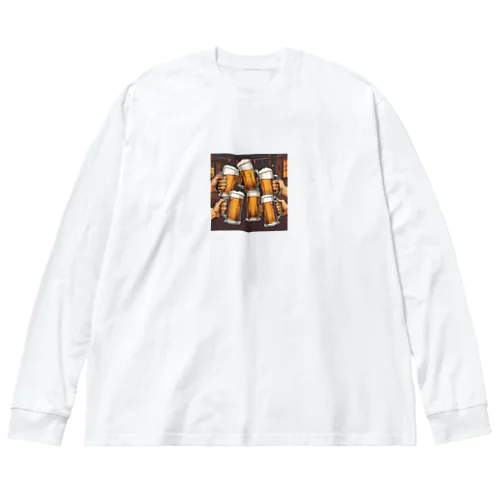 ビールで乾杯！ ビッグシルエットロングスリーブTシャツ