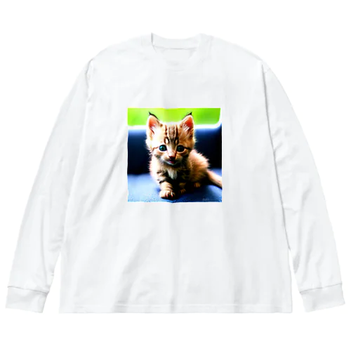 子猫 ビッグシルエットロングスリーブTシャツ