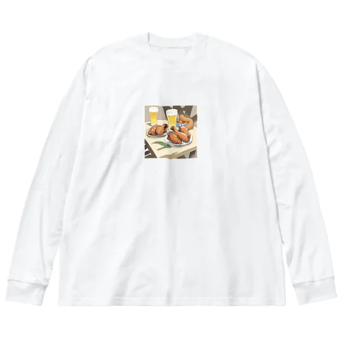 ビールには唐揚げ Big Long Sleeve T-Shirt