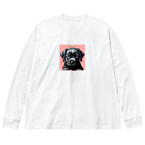 黒い子犬 Big Long Sleeve T-Shirt