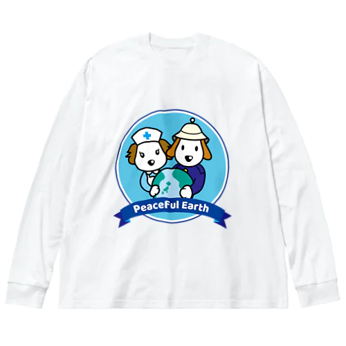 Peaceful Earth ビッグシルエットロングスリーブTシャツ