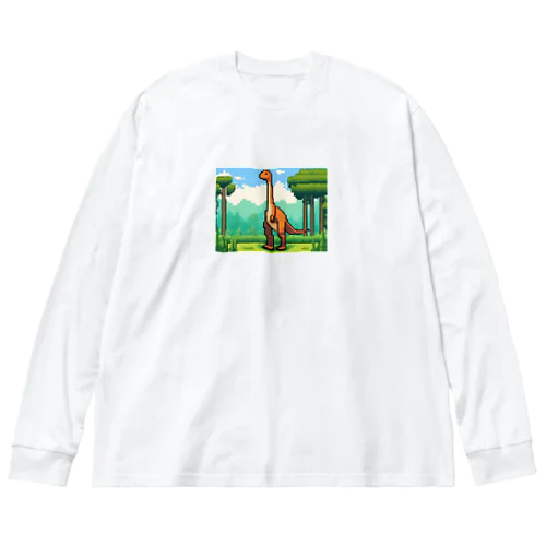 恐竜㊼　マムチサウルス Big Long Sleeve T-Shirt