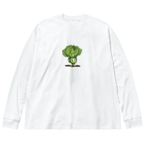 野菜キャラクター レタスのレオ Big Long Sleeve T-Shirt