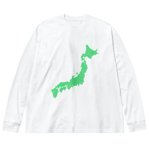 日本地図 ビッグシルエットロングスリーブTシャツ