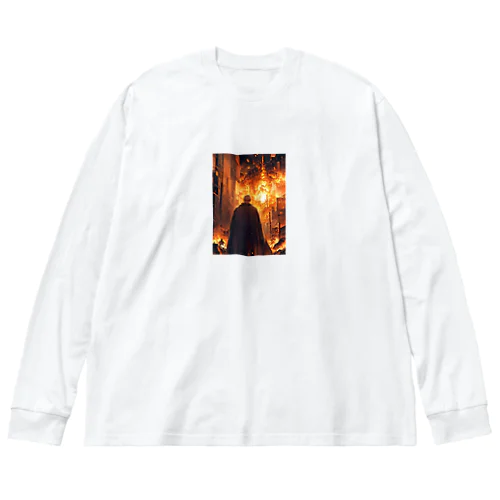 炎のおじいさん Big Long Sleeve T-Shirt