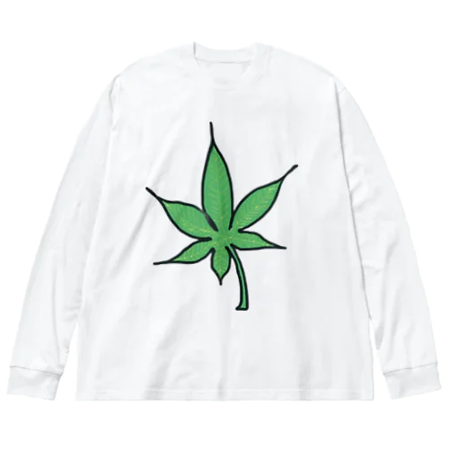 緑色の葉っぱ Big Long Sleeve T-Shirt