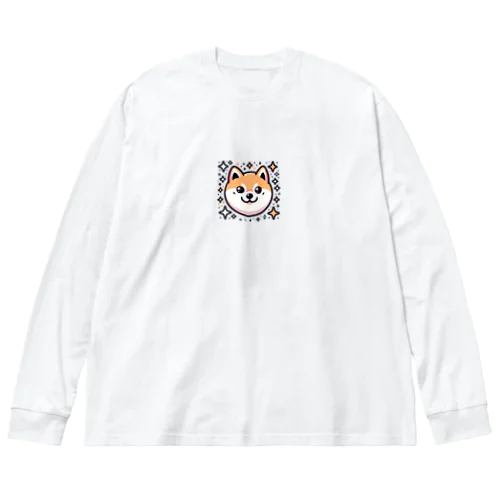 かわいい芝犬 ビッグシルエットロングスリーブTシャツ