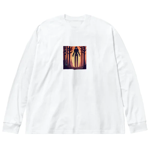 木のようなお化けの影のドット絵 Big Long Sleeve T-Shirt