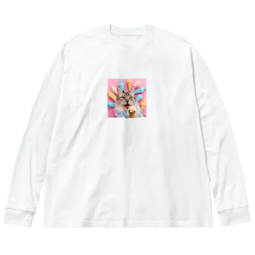 アイスを食べた猫 Big Long Sleeve T-Shirt