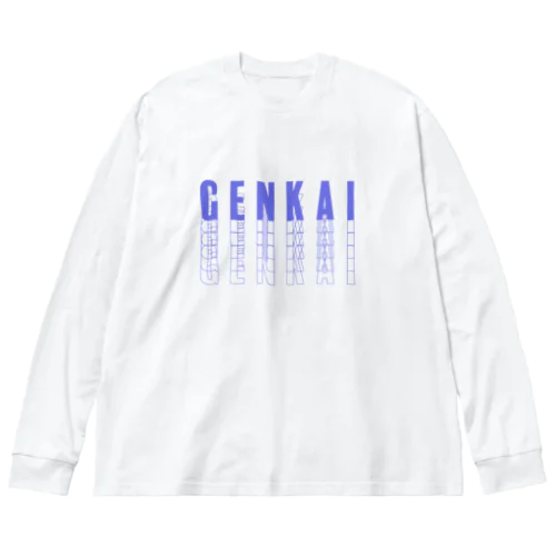 GENKAI(青) ビッグシルエットロングスリーブTシャツ