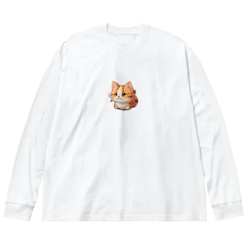 まん丸猫ちゃん Big Long Sleeve T-Shirt