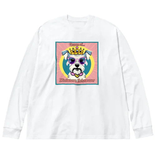 Queen of Miniature Schnauzerのミニチュアシュナウザー ビッグシルエットロングスリーブTシャツ