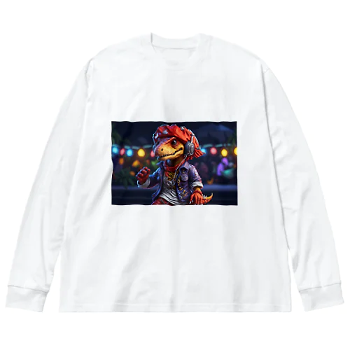 フェス好き恐竜 Big Long Sleeve T-Shirt