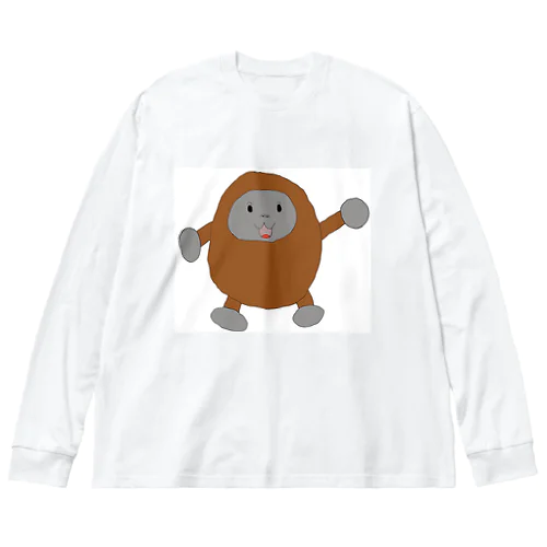 どこにでもいるコロフット君 ビッグシルエットロングスリーブTシャツ