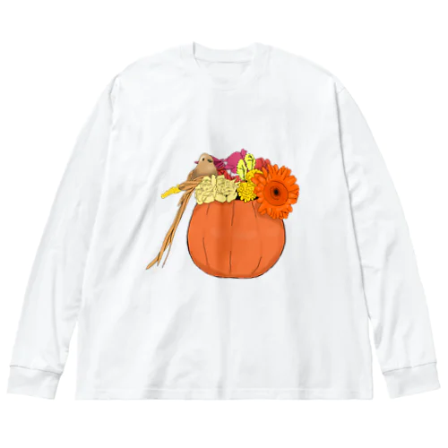 秋のかぼちゃの飾り Big Long Sleeve T-Shirt